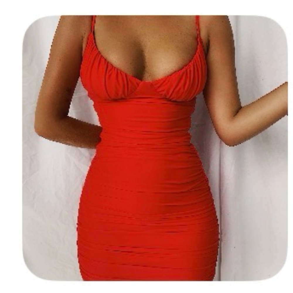 Tiger Mist Vibrant Red Mini Dress